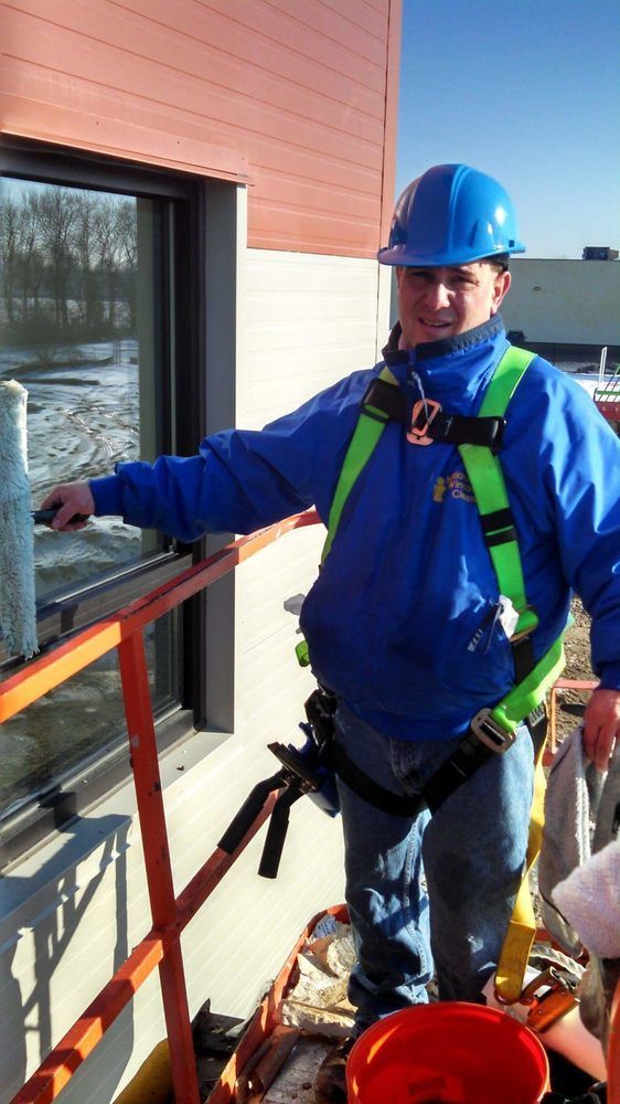 Owner On Harness— Hadley, MA — Family Window Cleaning & Property Maintenance