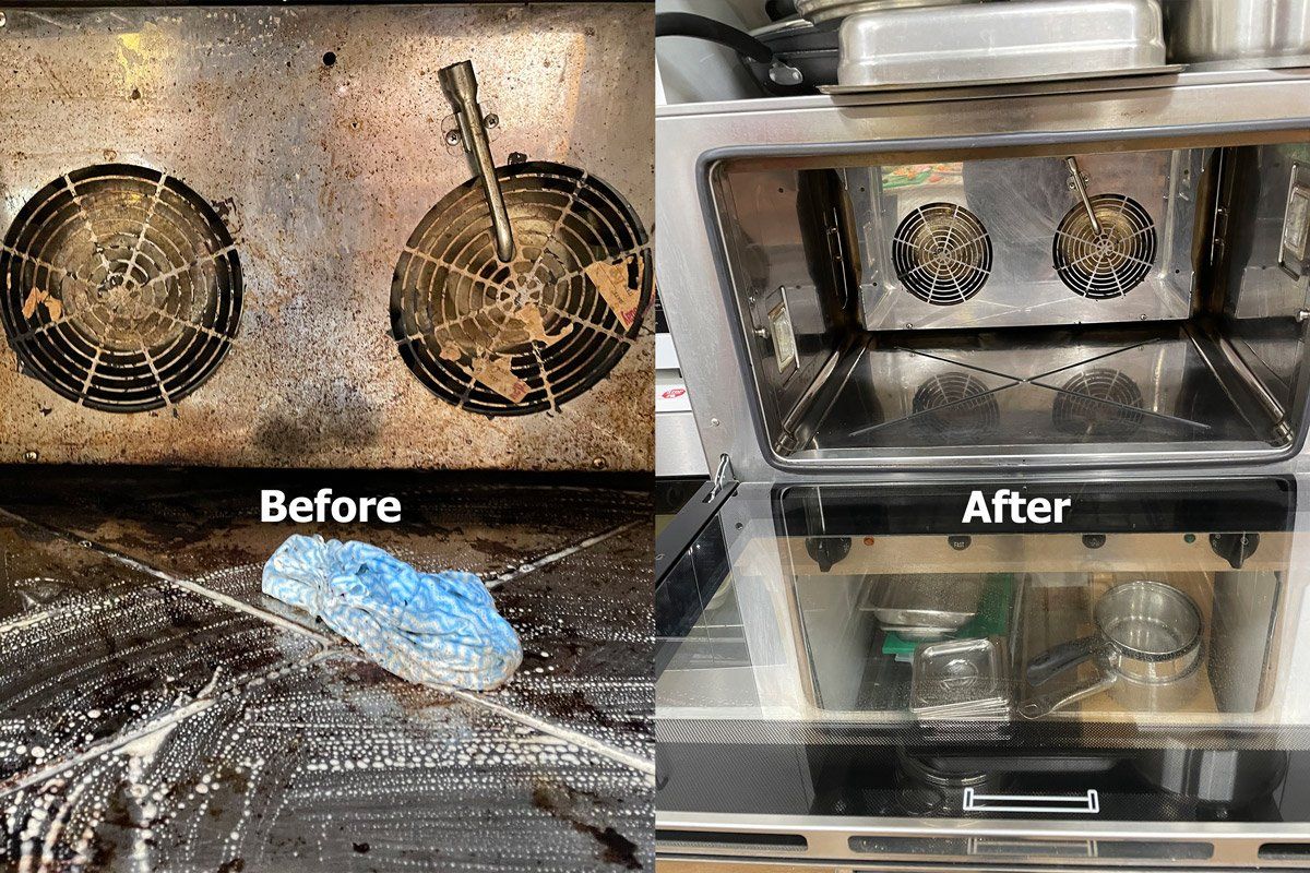 Microwave Before & After Cleaning — Cleaning Neways in Casino, NSW