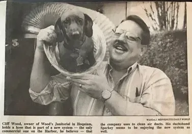 Cliff Wood and Dog — Hoquiam, WA — Wood's Cleaning & Restoration