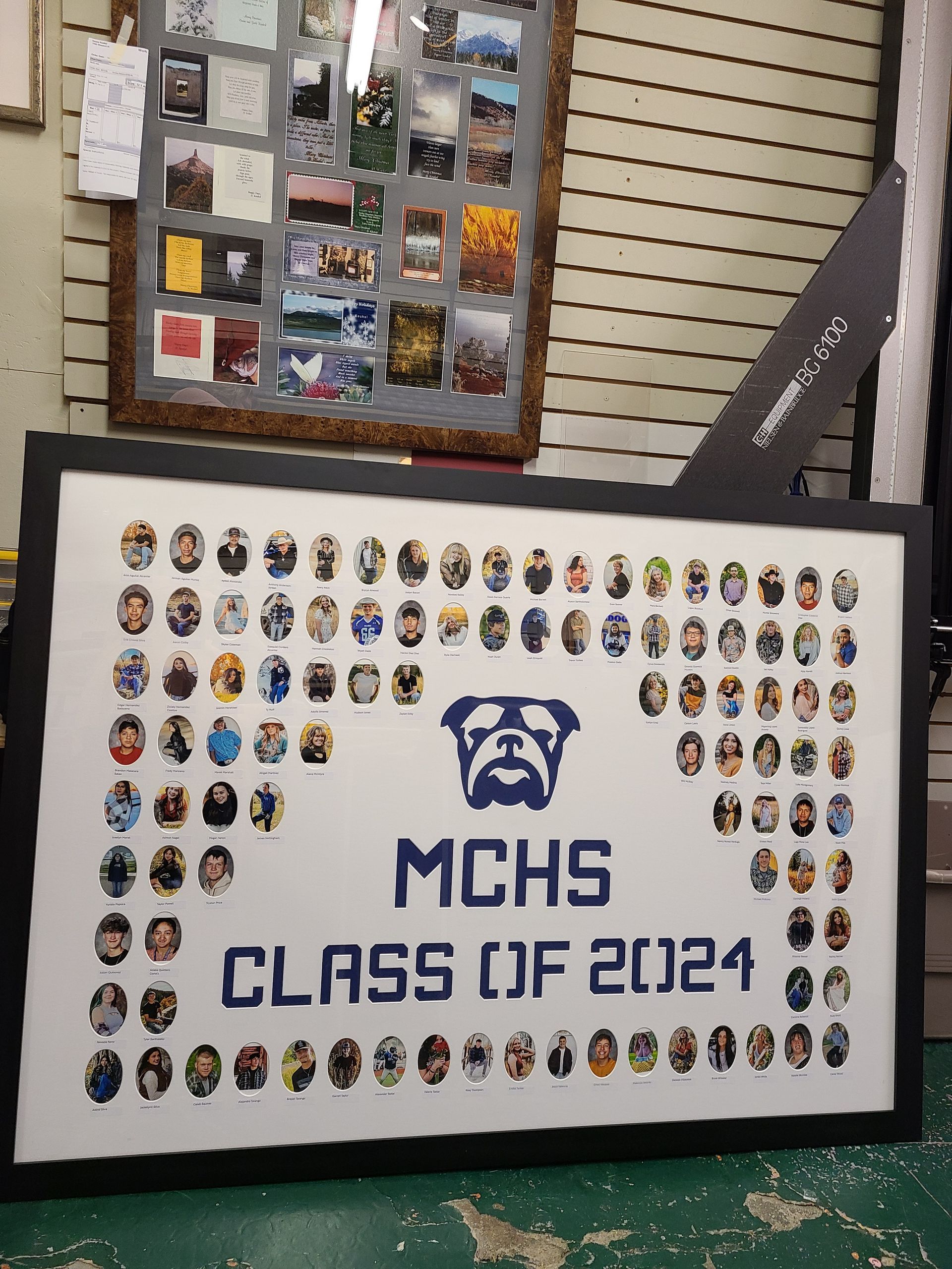 A framed picture of mchs class of 2024