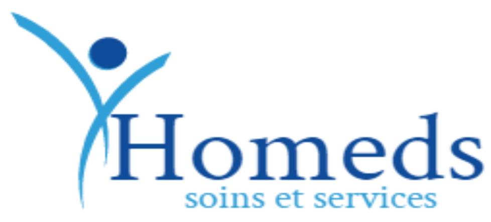 un logo bleu pour homeds soins et services