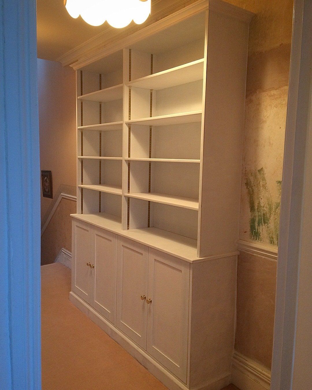 MDF dresser painted white with adjustable shelves and shaker doors in Bath