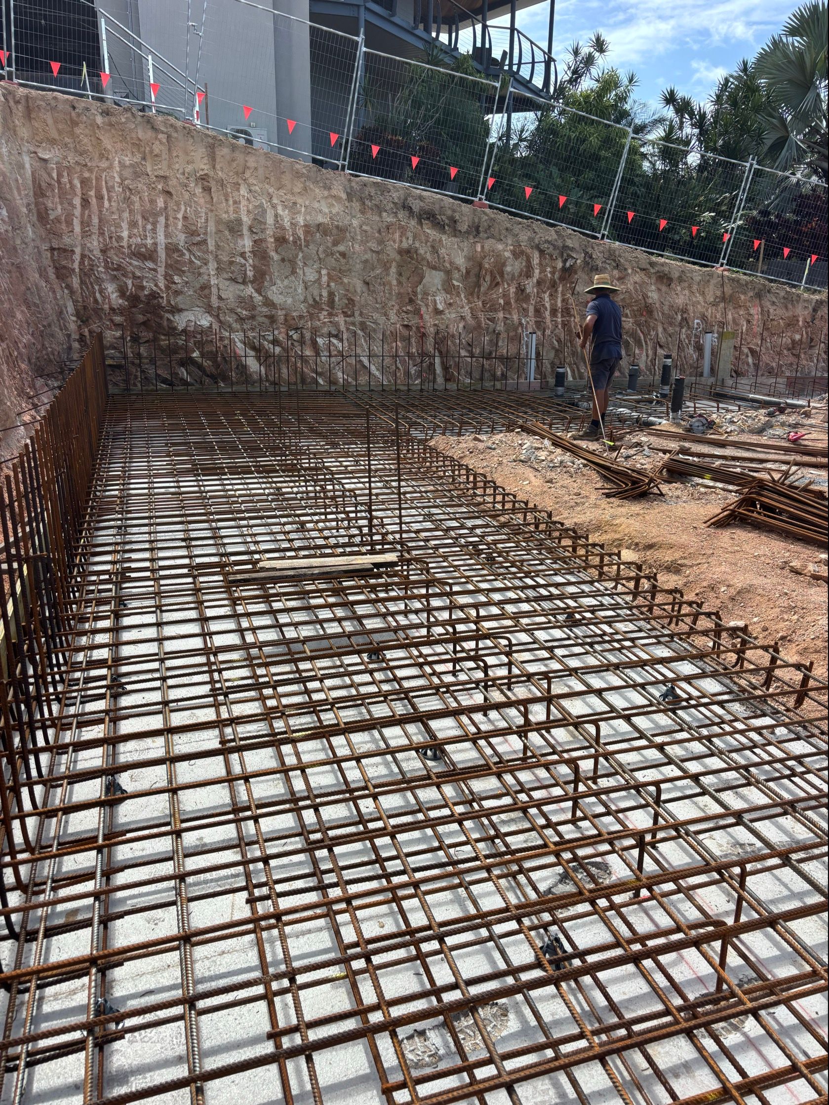 Construction Of A Residential House With Scaffold Steel — Tuscany Concreting In Airlie Beach, QLD