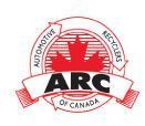 A logo for arc of canada with a maple leaf on it.