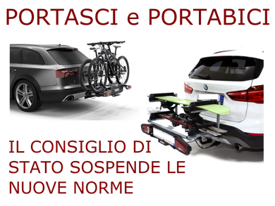 Portabici e portasci a sbalzo posteriore o sul gancio di traino