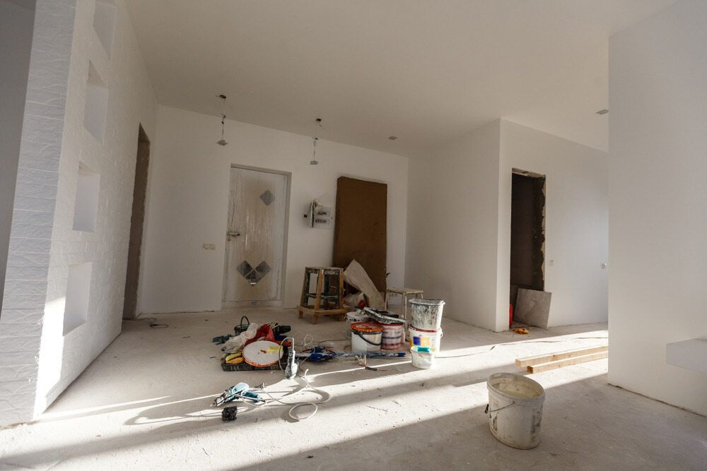 A Room Under Construction With A Lot Of Tools On The Floor — Greg Pollard Building In Kingscliff, NSW