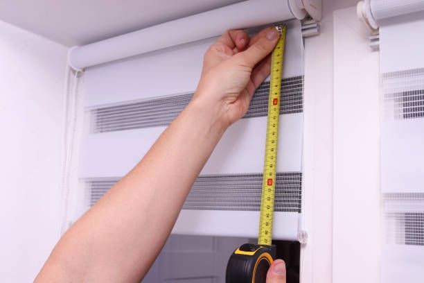 Interior view of transitional window shades providing soft, diffused light in a contemporary dining area
