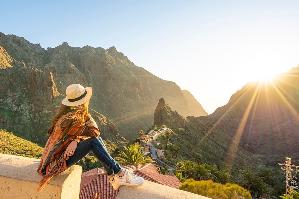 Tourist Admiring Masca Village | Peoria, IL | Alexander Travel