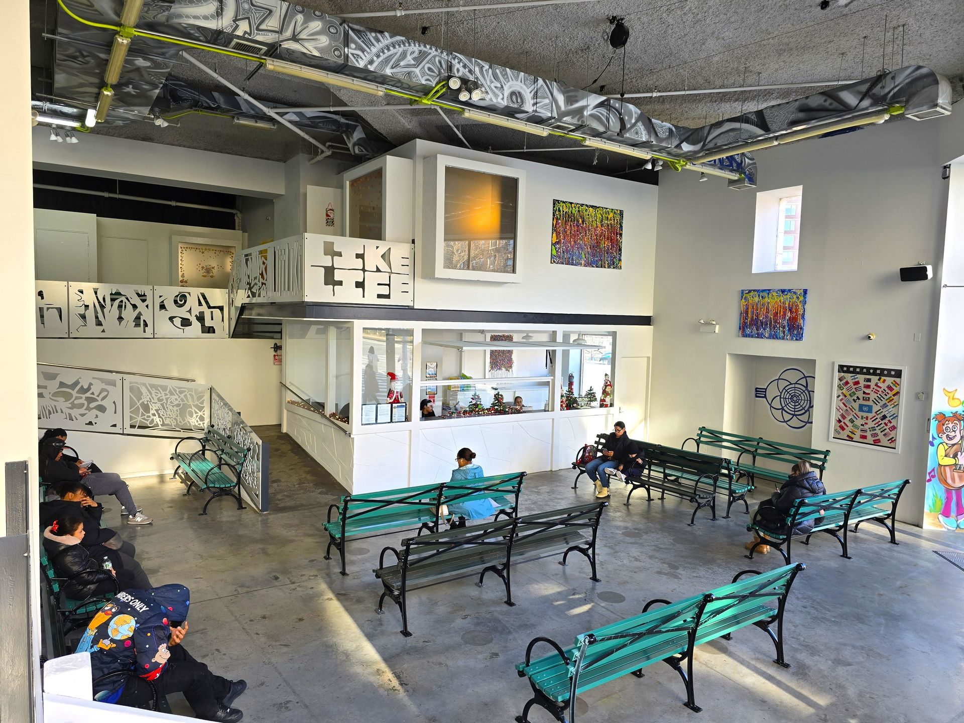 Inside the local pediatric office waiting area of Pediatrics 2000, in New York, NY.