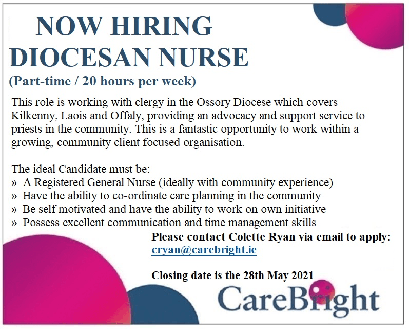 Now hiring: Diocesan Nurse