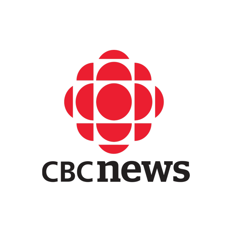 CBC News logo: red, circular pattern above 