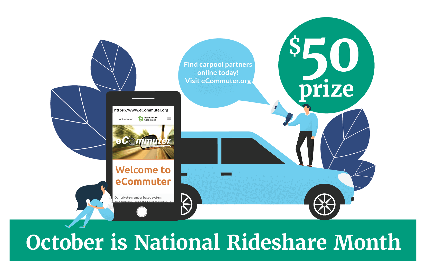 October is National Rideshare Month! Join the NVTMA Commuter Challenge