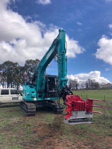 Teal Colored Excavator — Central West NSW — OS Trees