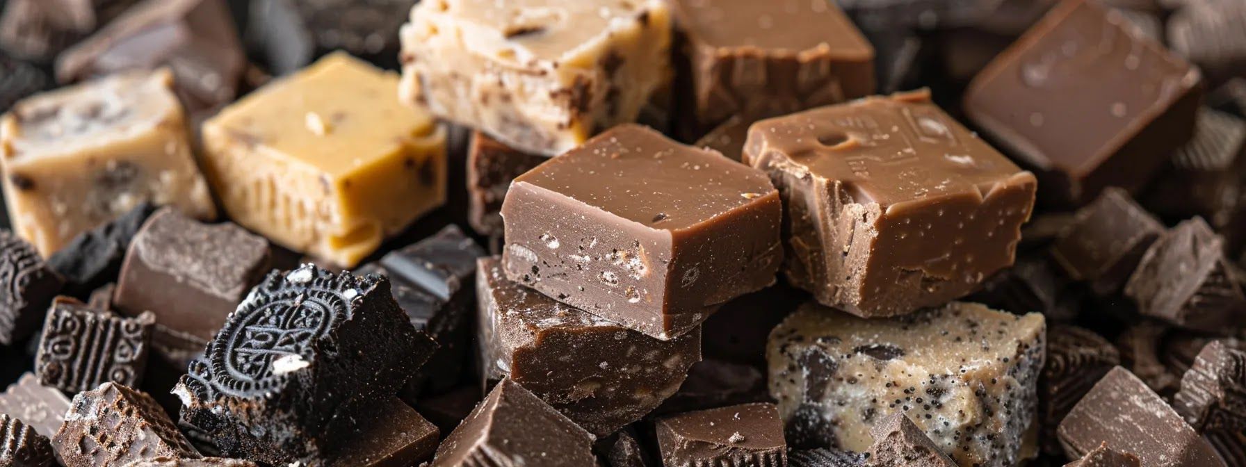 Various flavored fudge