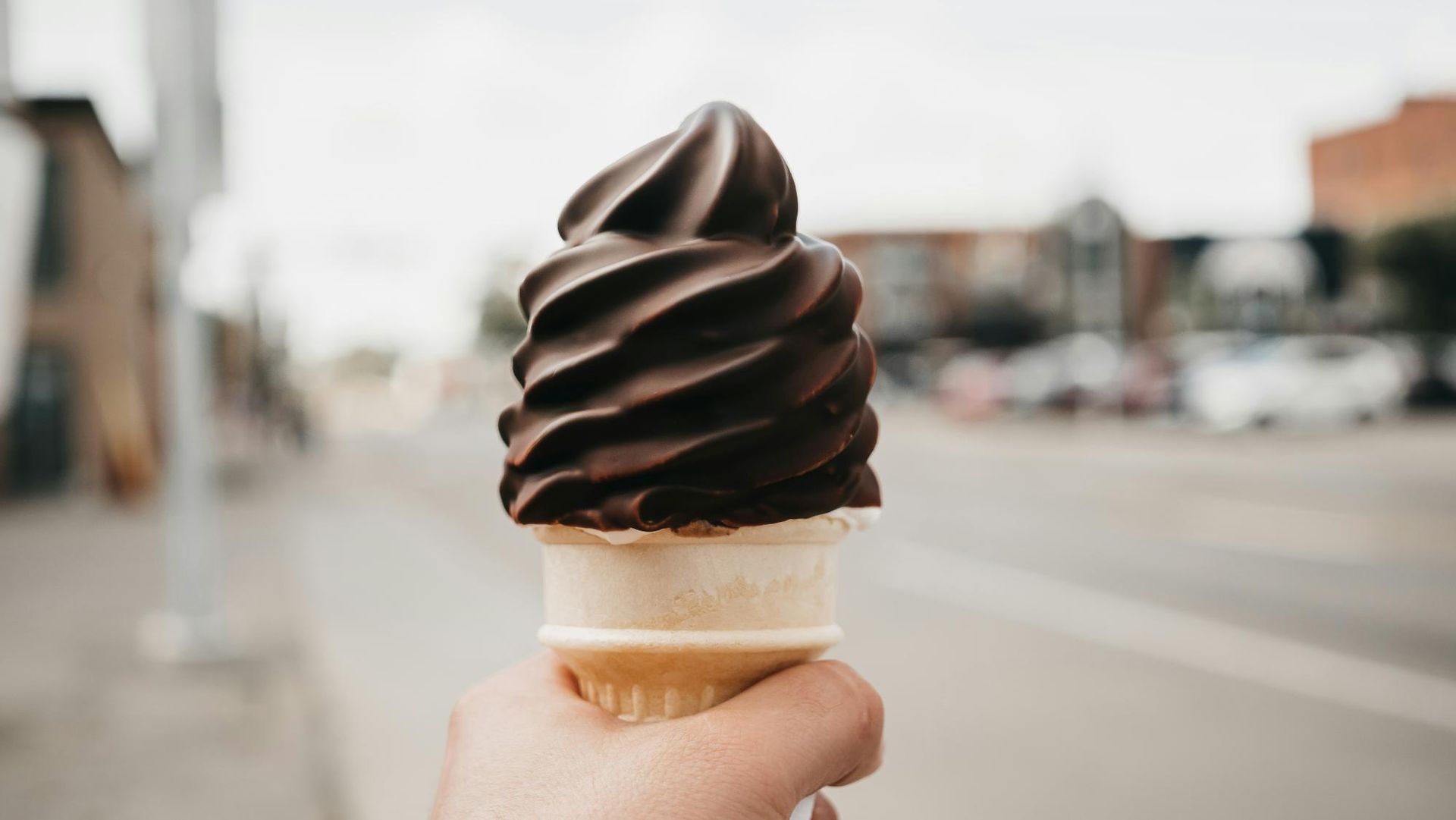 Soft Serve chocolate dipped cone