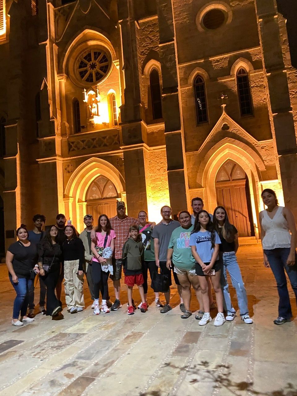 San Antonio Ghost Tour on front of the San Fernando Cathedral.
