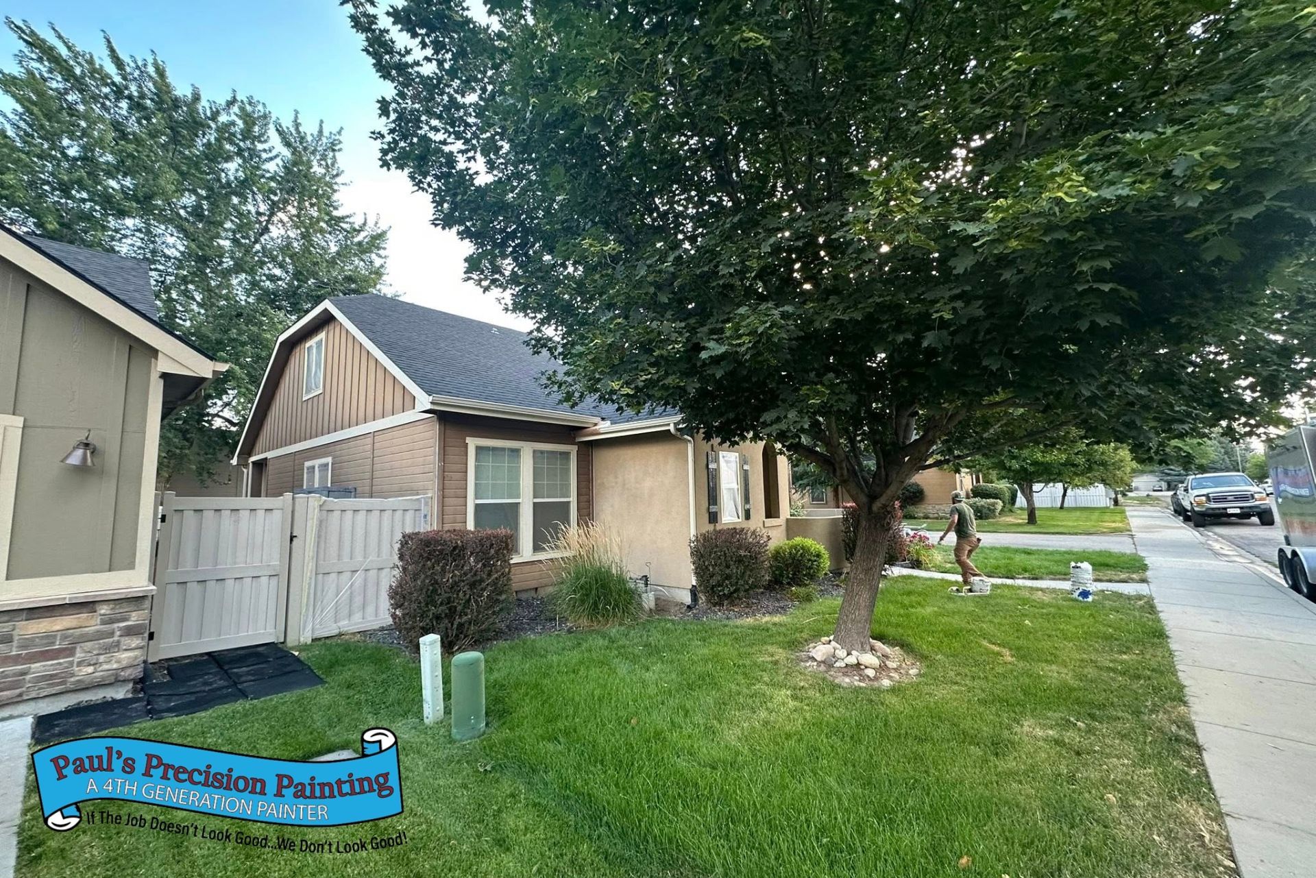Before exterior house paint in Boise Idaho