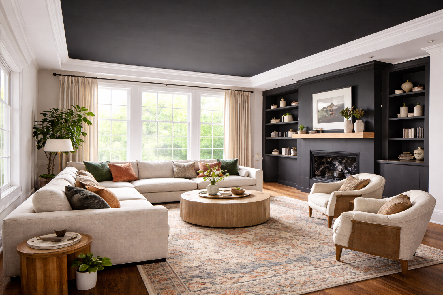 Boise Painter Paul's Precision Painting Showing a Bold Ceiling Paint Choice