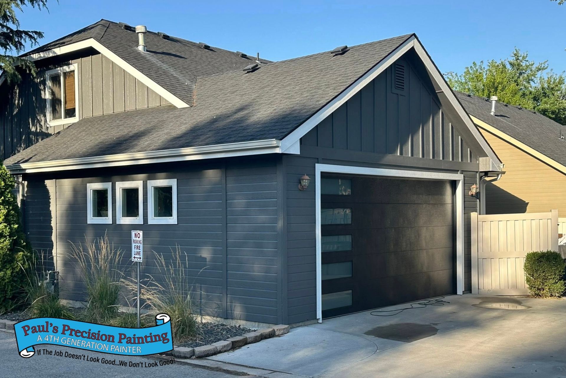Exterior House Painting on Residential Home in Boise Idaho by Paul's Precision Painting