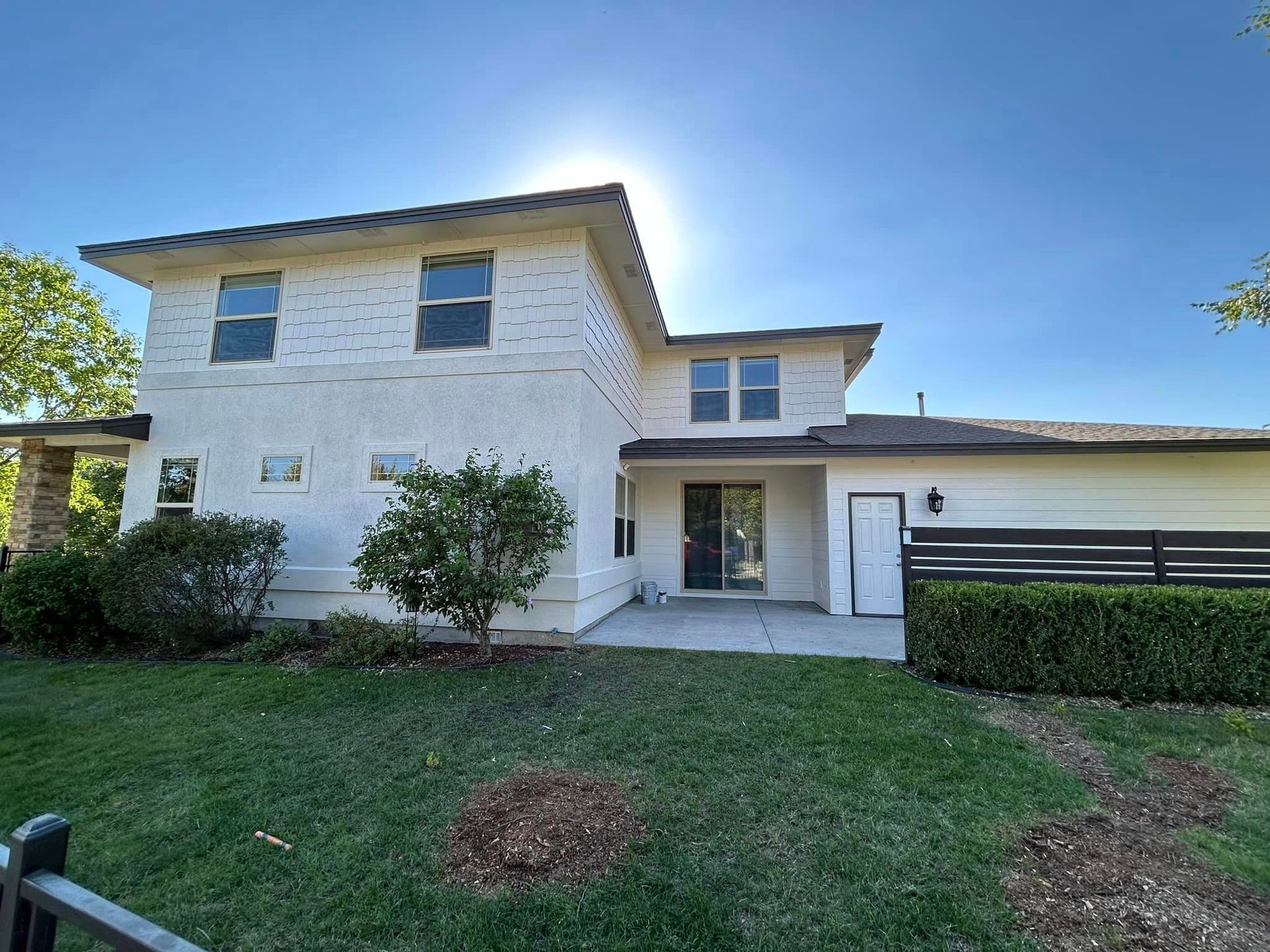 White Exterior Painted on House in Boise Idaho