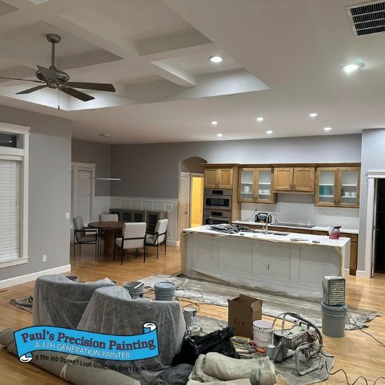  Interior Painters in Boise - Repaint this Kitchen and Grand Room - Paul's Precision Painting