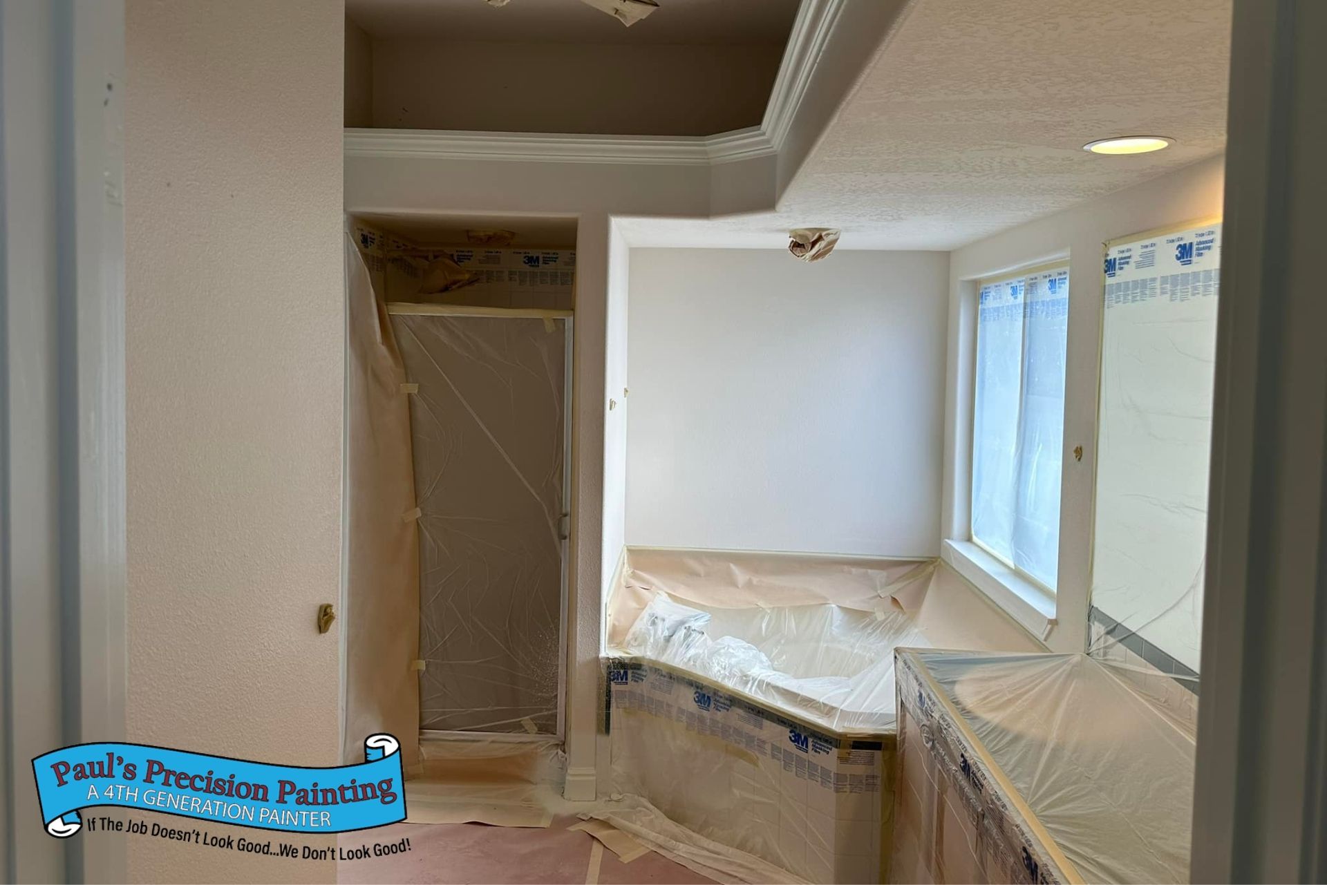 Interior Painting Prepped Bathroom - Boise Project