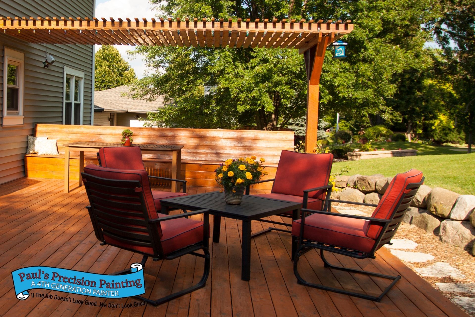 Stained and Sealed Deck and Outdoor Furniture in Boise Idaho - Paul's Precision Painting LLC