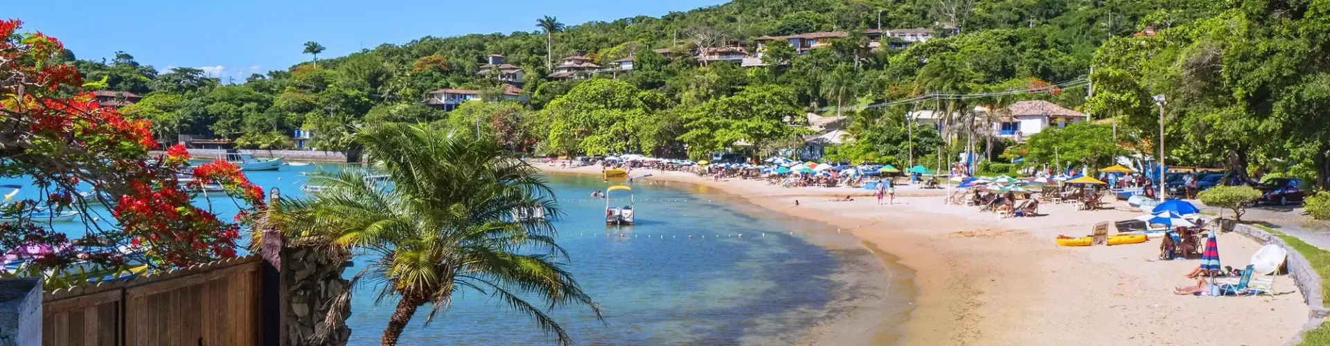 Una vista aérea de una playa con barcos en el agua.