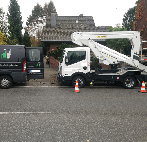 Baustellenfahrzeug falsch getankt