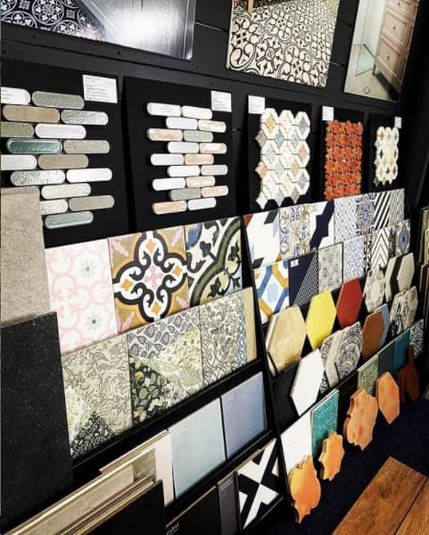 A Display Of Various Tiles Including A Brick Pattern — Hutchisons Tile Centre In Murwillumbah, NSW