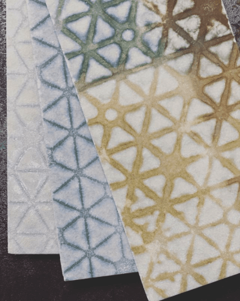 Three Pieces Of Paper With A Geometric Pattern On Them — Hutchisons Tile Centre In Murwillumbah, NSW