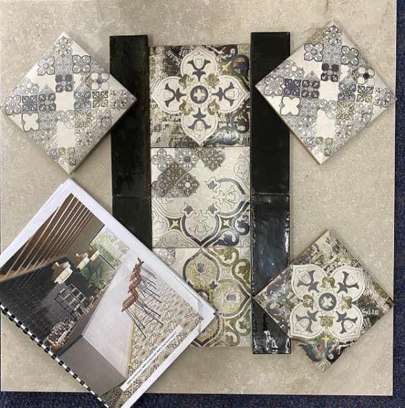 A Collage Of Tiles And A Book On A Table — Hutchisons Tile Centre In Murwillumbah, NSW