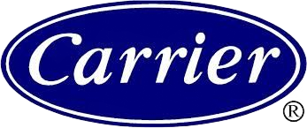 Carrier logo in blue and white oval