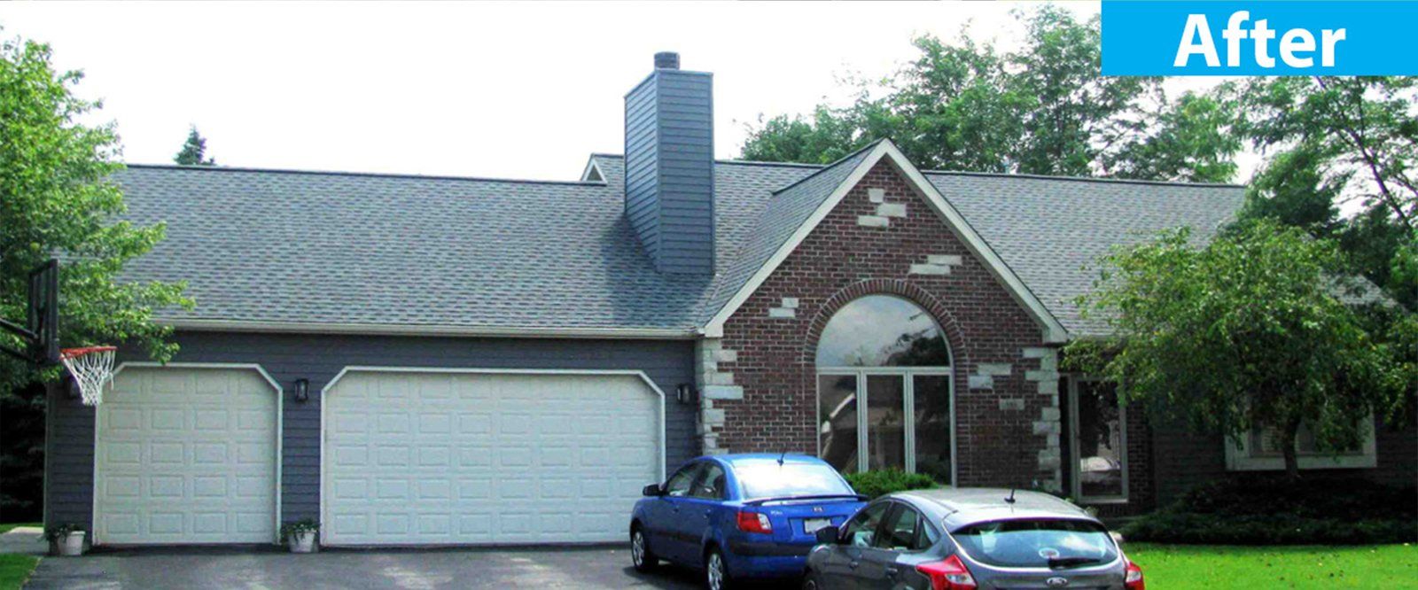 After House with Garage Roofing — Burlington, WI — Mather’s Improvement Service LTD