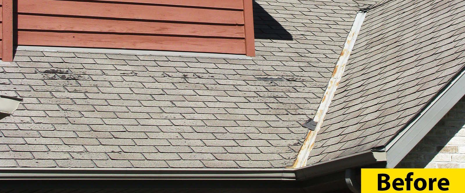 Before Asphalt Roof Repair — Burlington, WI — Mather’s Improvement Service LTD