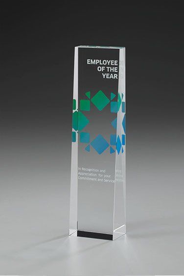 trophée transparent avec logo