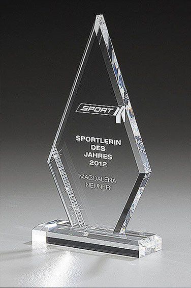 trophée transparent en losange