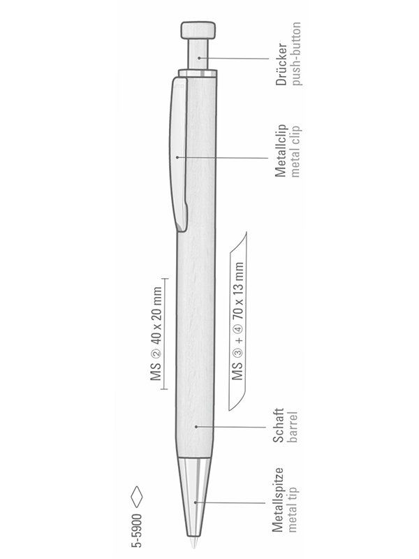 Holzstift anderes Modell technischer Plan