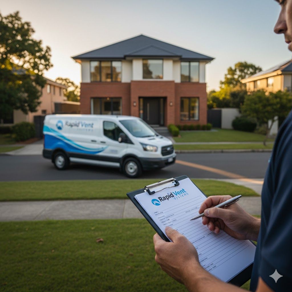 Branded photos rapid vent team van portrait