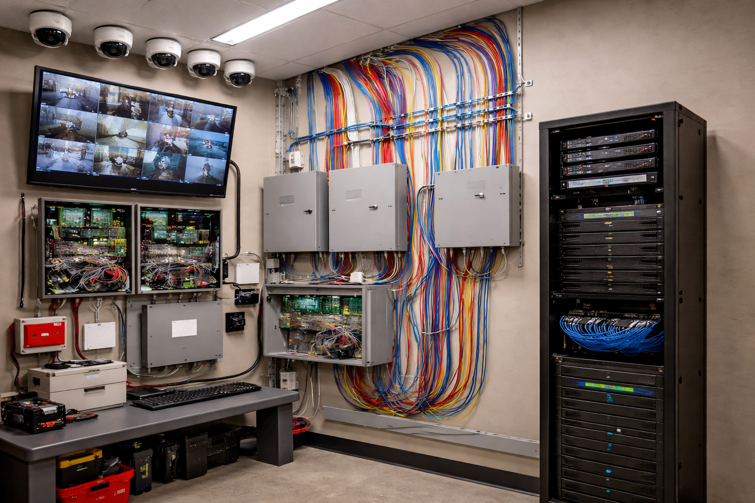 Security and Control Wiring in a Commercial Setting