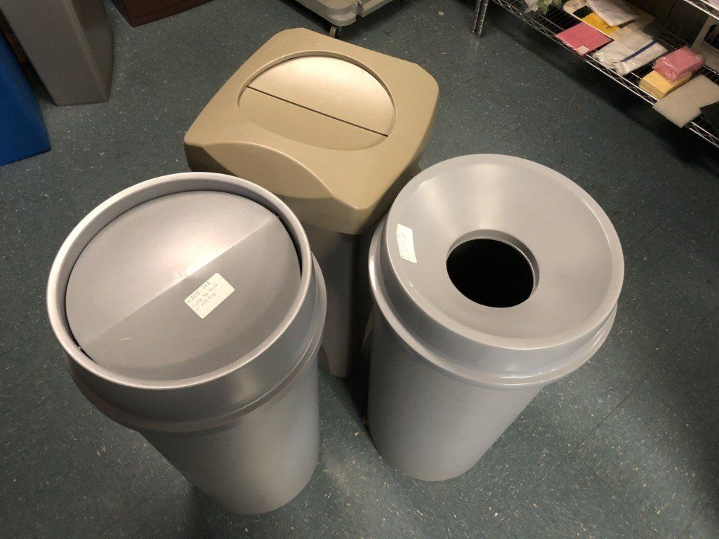 trash cans
