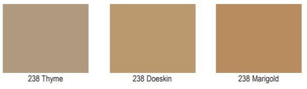 Three different shades of brown are shown on a white background