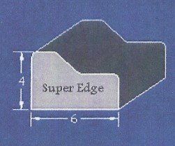 A drawing of a super edge on a blue background