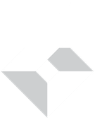 A gray triangle with a shadow on a white background.