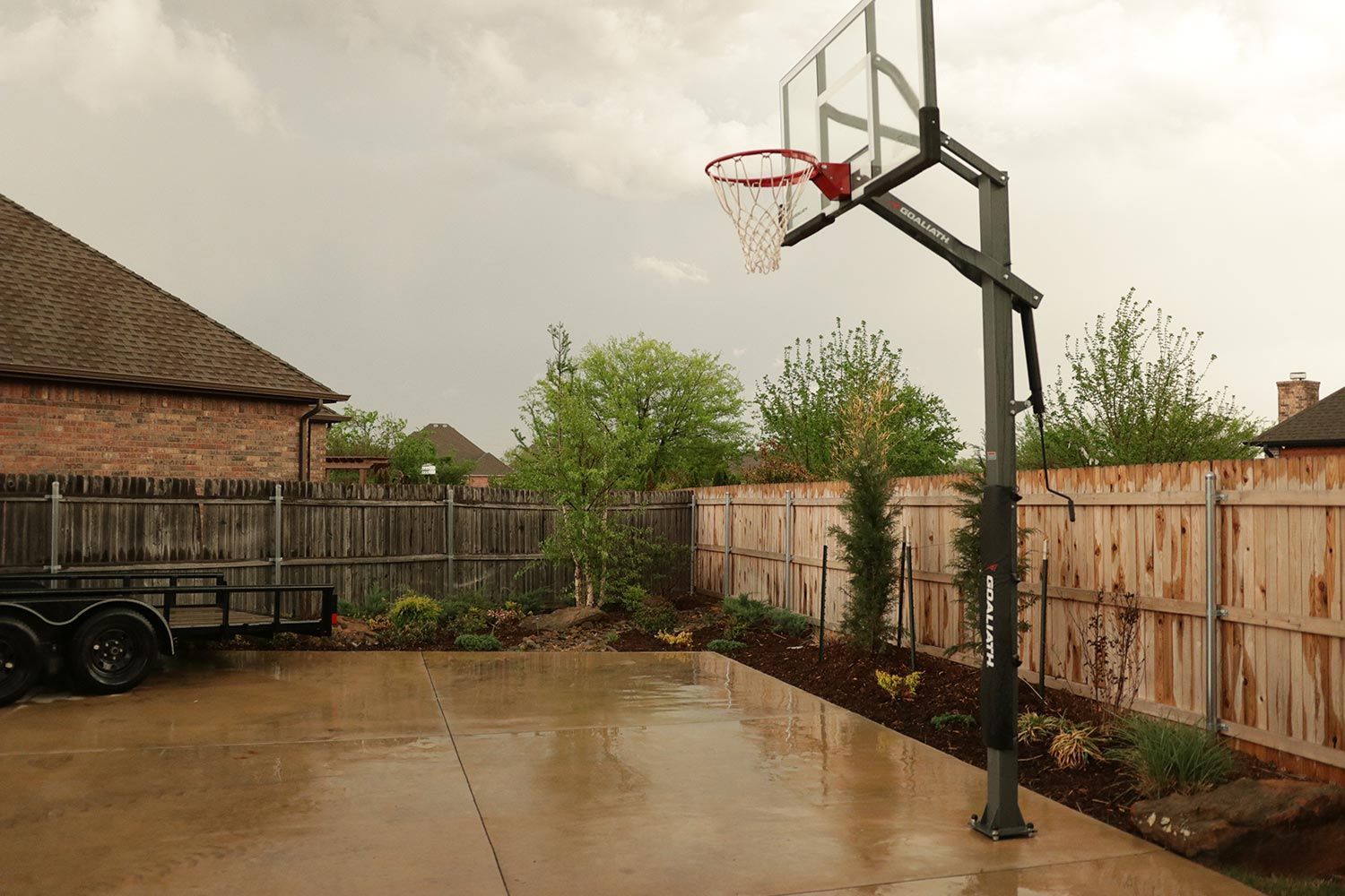 Basketball Ring on Backyard — Moore, OK — Three Kings Construction LLC