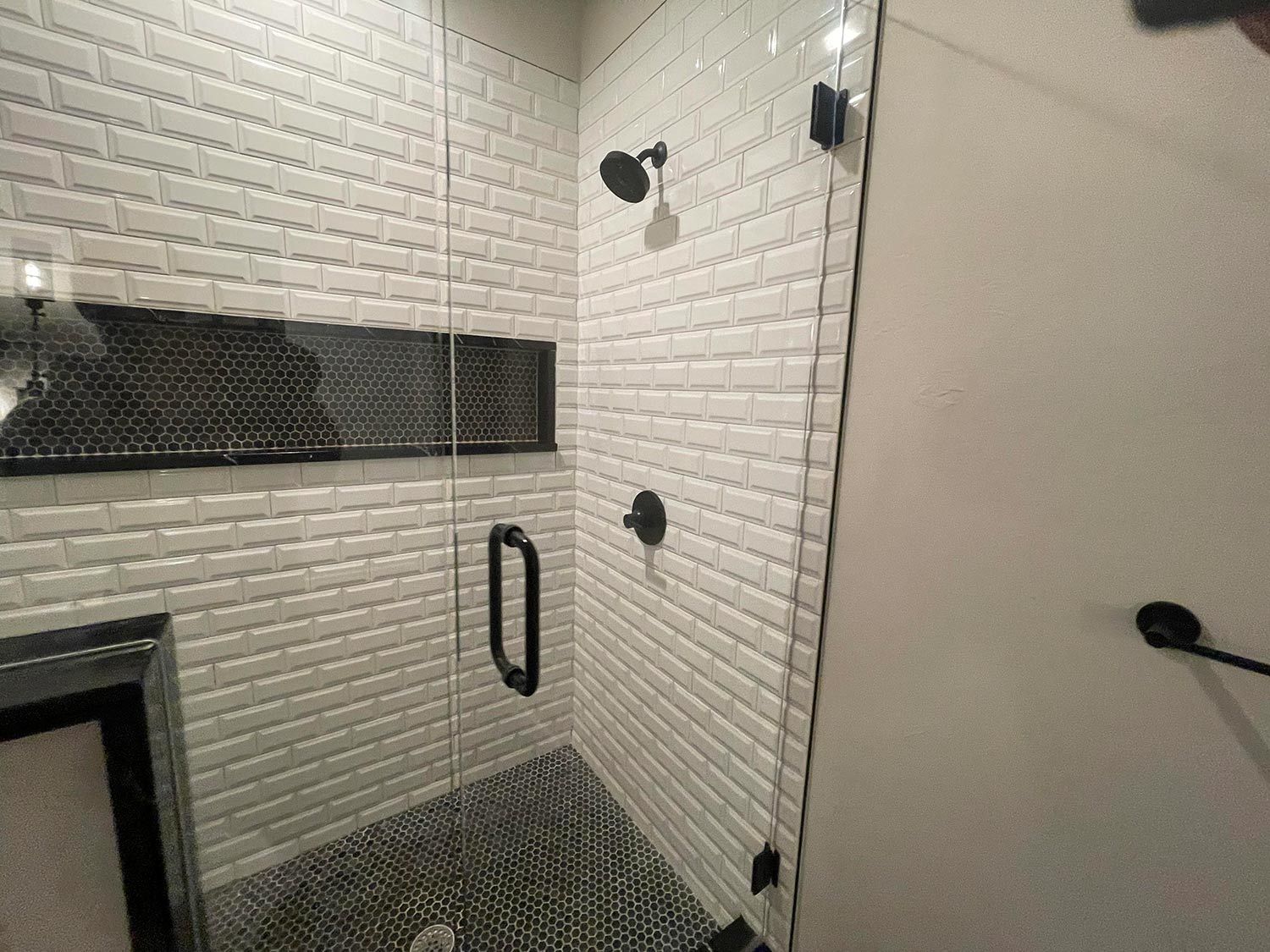 Glass Door of Shower Room — Moore, OK — Three Kings Construction LLC