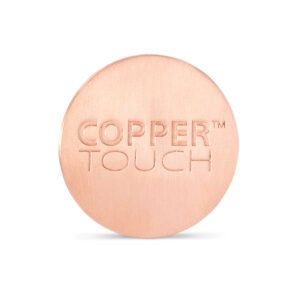 Round, copper-colored disk with