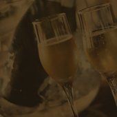 champagne filled glasses 