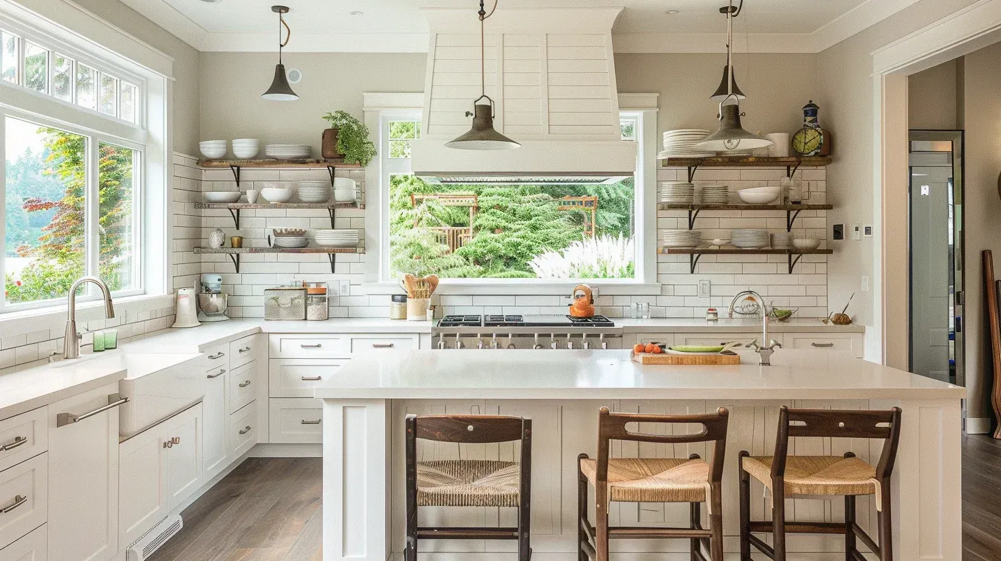 Vancouver kitchen renovation project displaying quartz slab island, tile flooring installation, and professional contractor craftsmanship.
Affordable kitchen remodeling Vancouver BC with laminate countertop replacement, cabinet door refacing, backsplash tile upgrade, and full kitchen redesign.
Premium Vancouver kitchen renovation including granite countertops, custom pantry cabinetry, LED recessed lighting, and structural beam support.
Contemporary kitchen remodel Vancouver BC with marble countertops, waterfall island design, and integrated appliance installation.
Vancouver BC kitchen remodeling experts completing cabinet replacement, quartz countertop installation, and open-plan layout enhancement.