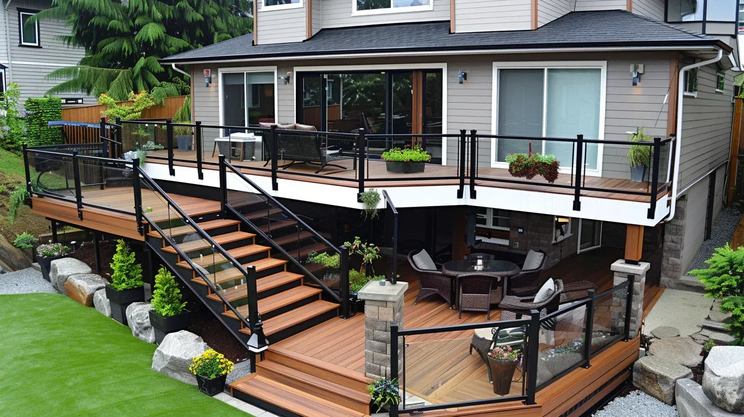 Patio Builders Vancouver BC Specializing In Backyard Patio Installation, Stone Patio Construction, And Concrete Patio Design Vancouver. Patio Remodeling With Fire Features, Seating Walls, And Outdoor Lighting Systems. Vancouver Patio Contractors Delivering Functional And Stylish Patio Spaces.
Deck Construction Vancouver Featuring Elevated Deck Design, Composite Deck Installation, And Wood Deck Framing Vancouver BC. Deck Remodeling With Built-In Seating, Glass Railings, And Lighting Integration. Vancouver Deck Builders Delivering Custom Outdoor Deck Solutions.
Vancouver Patio Installation Services Including Interlocking Stone Patio Construction, Concrete Patio Design, And Backyard Patio Remodeling Vancouver BC. Outdoor Spaces With Fire Pits, Seating Areas, And Landscape Integration. Professional Vancouver Patio Contractors Delivering Premium Patio Solutions.
Custom Deck Builders Vancouver BC Providing Composite Deck Installation, Cedar Deck Construction, And Pressure Treated Deck Framing Vancouver. Deck Remodeling With Pergolas, Lighting Systems, And Privacy Screens. Vancouver Deck Contractors Delivering High Quality Deck Construction Services.